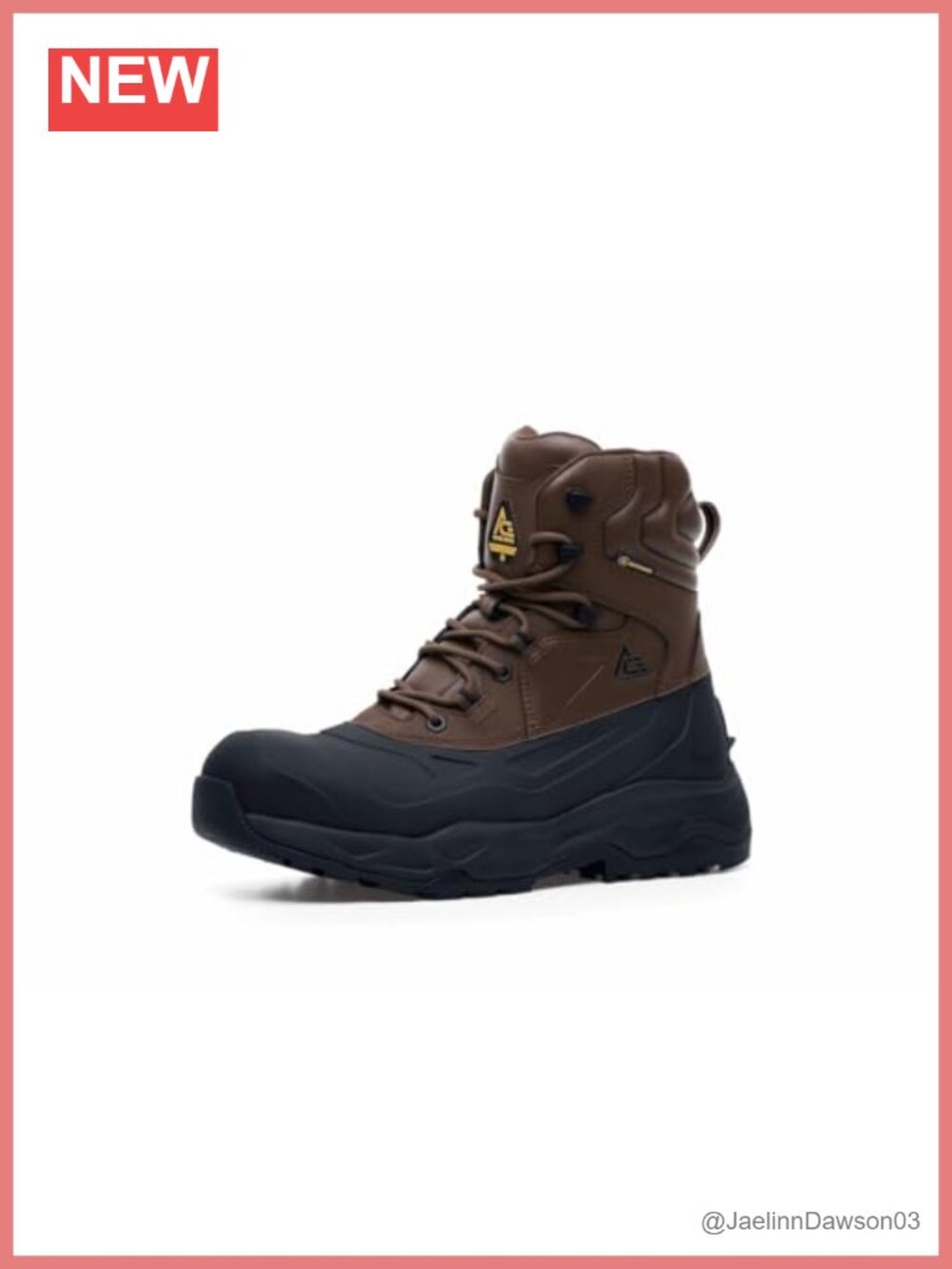 Unisex Work Boot Composite Toe Non-Slip Waterproof Leather Mid-Top